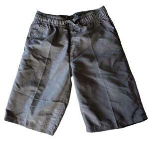 Kids Charcoal Gray Elastic Waist Shorts